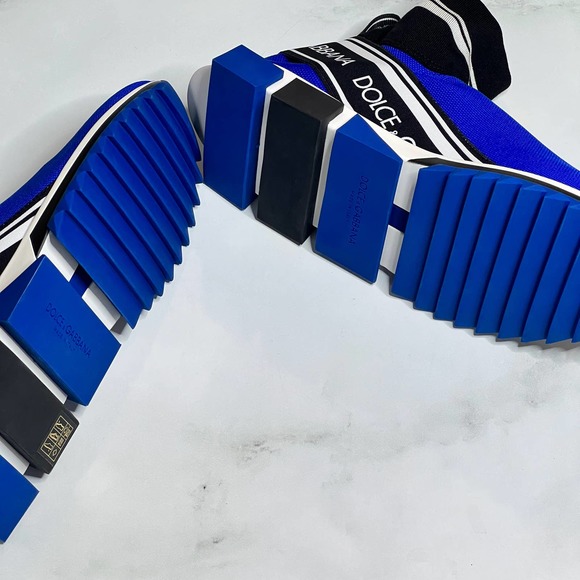 Dolce & Gabbana Hightop Sorrento Sneakers with DG Logo in Blue - Picture 8 of 10